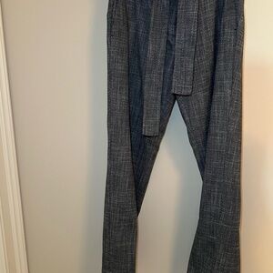 Ann Taylor Charcoal Textured Pants with Belt